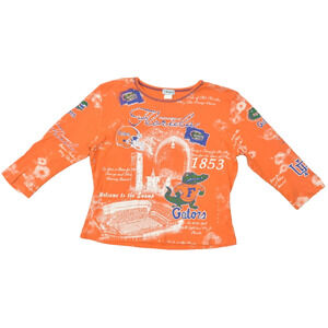P.Michael Florida Gators Orange 3/4 Sleeve Sleeve Tee Juniors Size L Cotton